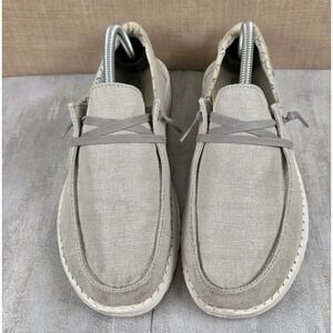 Hey Dude Wendy Sparkling Pearl Grey Women's Size 9 Slip On Casual Shoes Sneakers